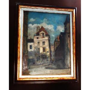 Painting "place Sainte Geneviève" Paris 