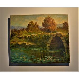 Oil Painting "the Old Bridge",