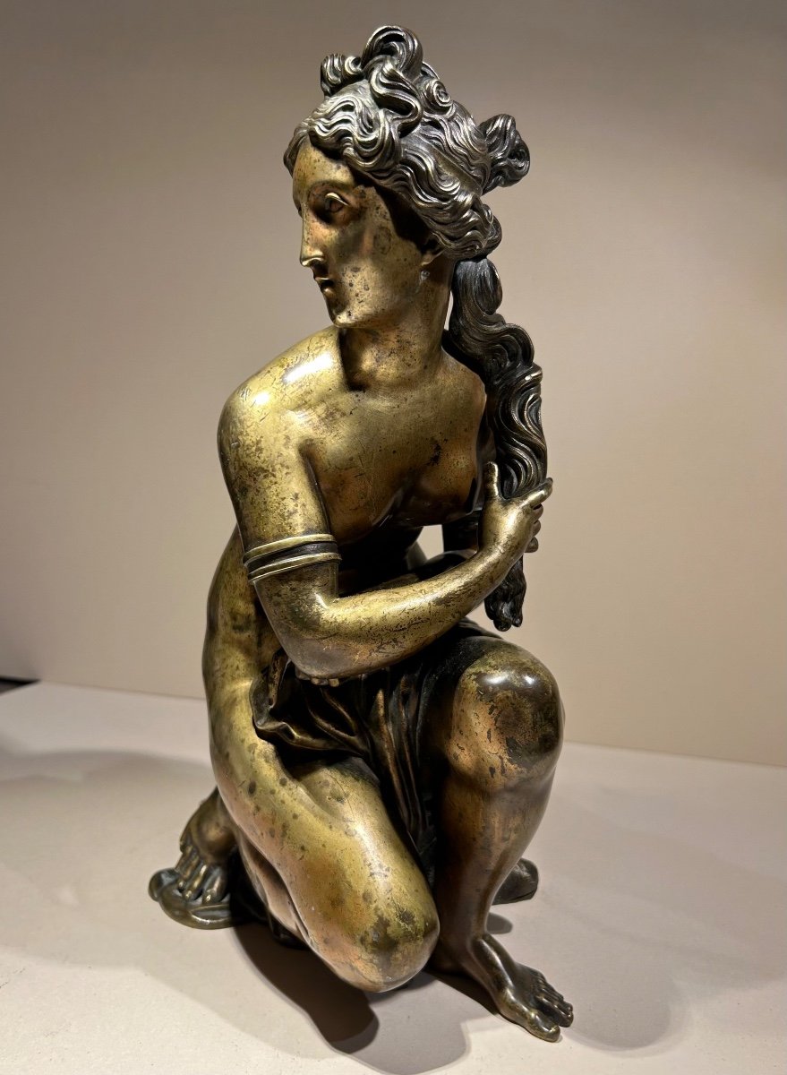 Bronze Sculpture Early 19th "coming To La Tortue" After Charles Antoine Coysevox (1640-1720-photo-4