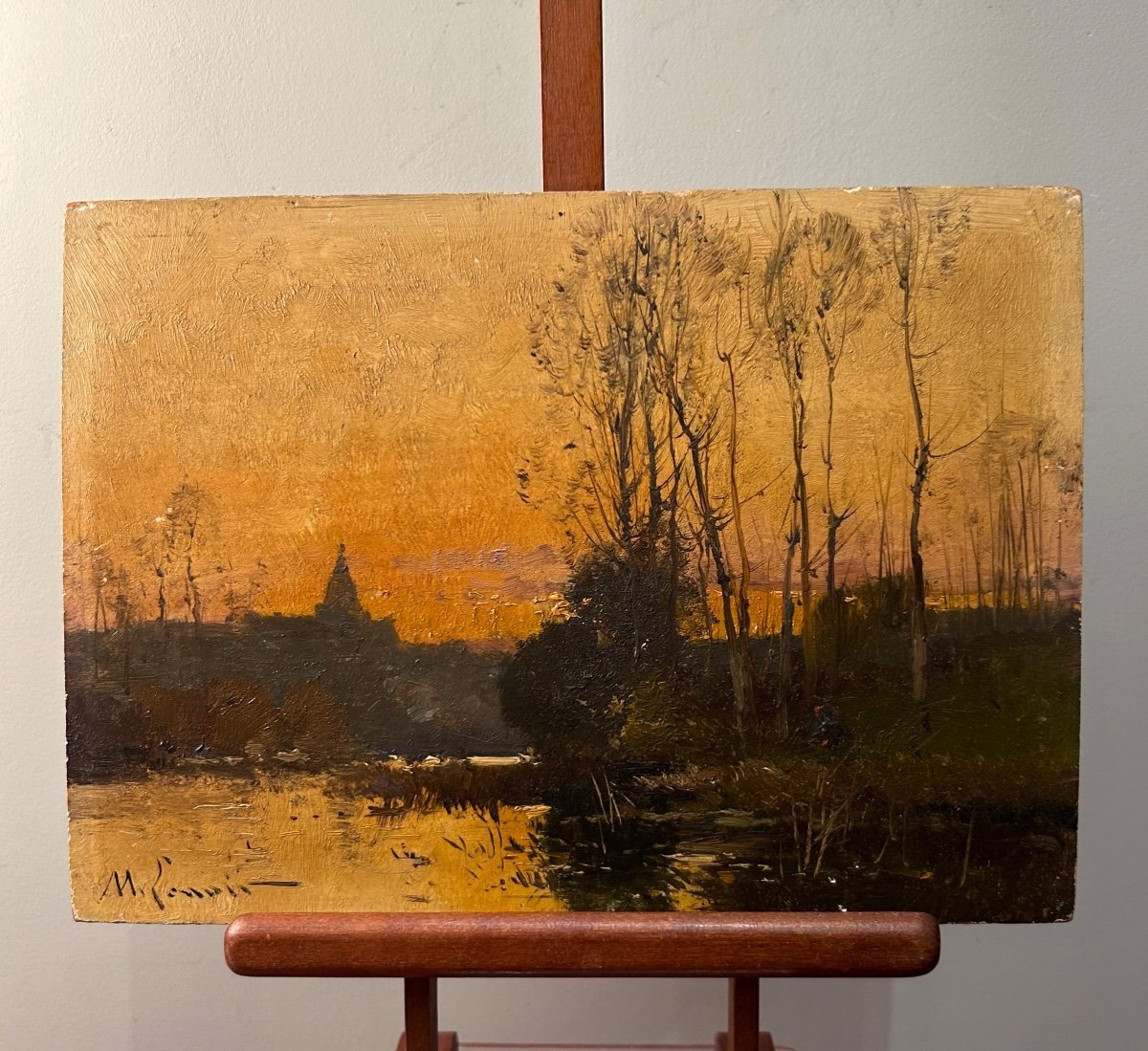 Oil On Wood. Landscape Painter Eugène Galien-laloue 19/20th French