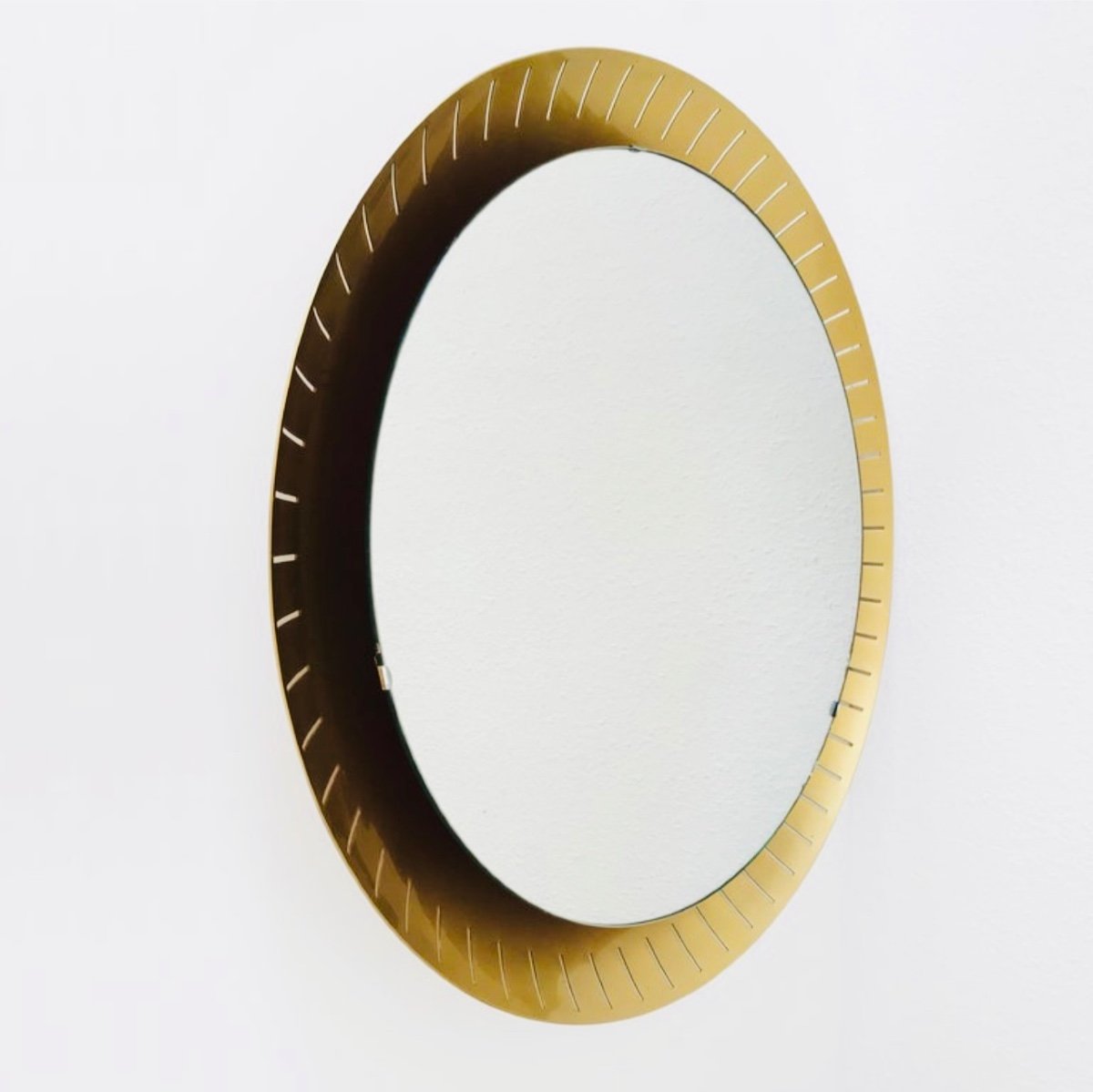 Backlit Round Mirror “stilnovo” Italy 1960 -photo-2