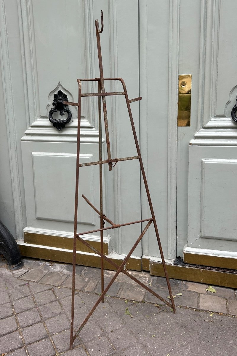 Wrought Iron Rack Easel 20th Handcrafted Work 