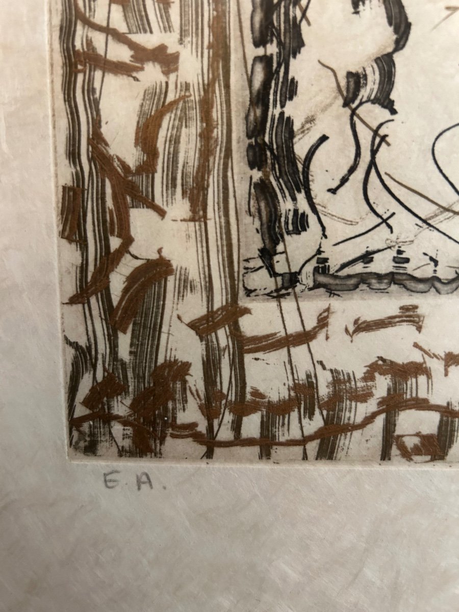 Original Lithograph N:5 Artist's Proof Jean-paul Riopelle "near My Lake" 1985-photo-2