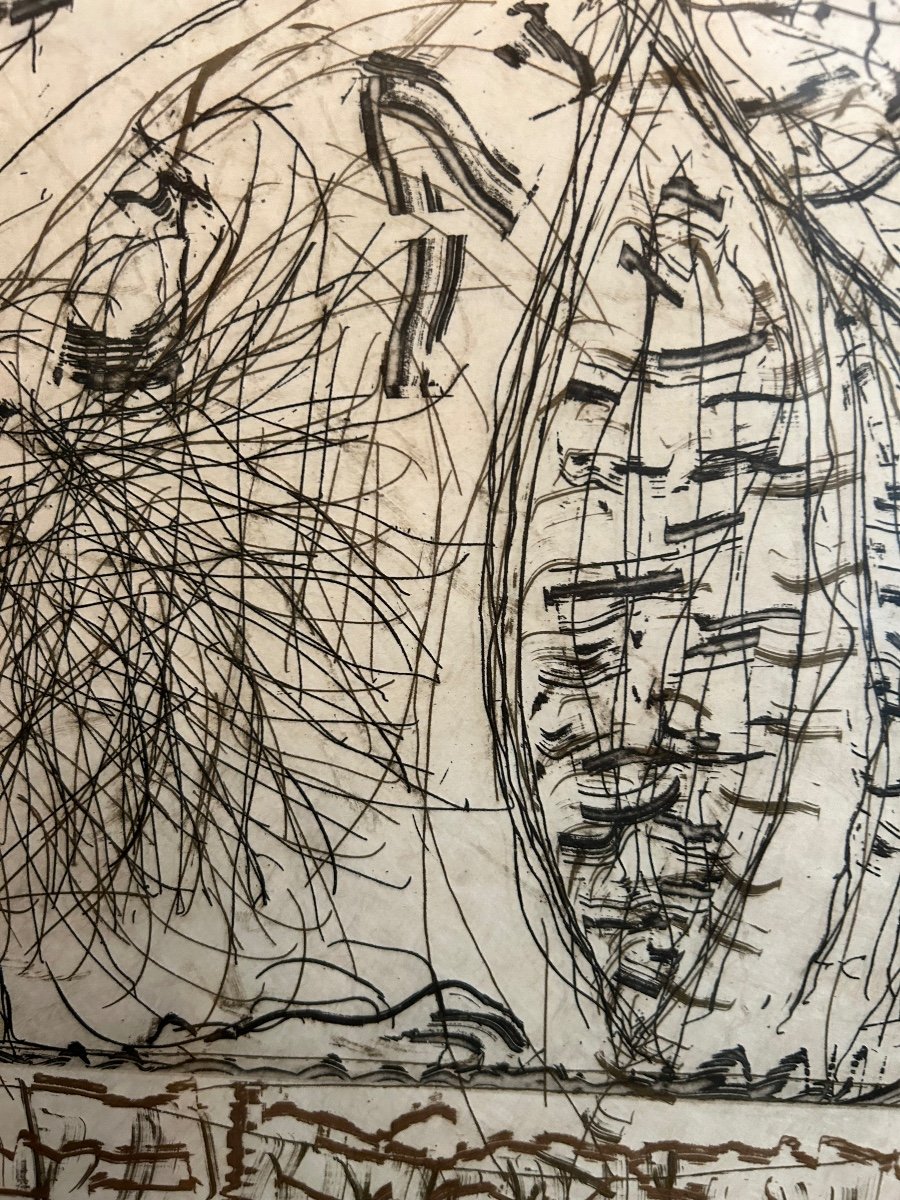 Original Lithograph N:5 Artist's Proof Jean-paul Riopelle "near My Lake" 1985-photo-4