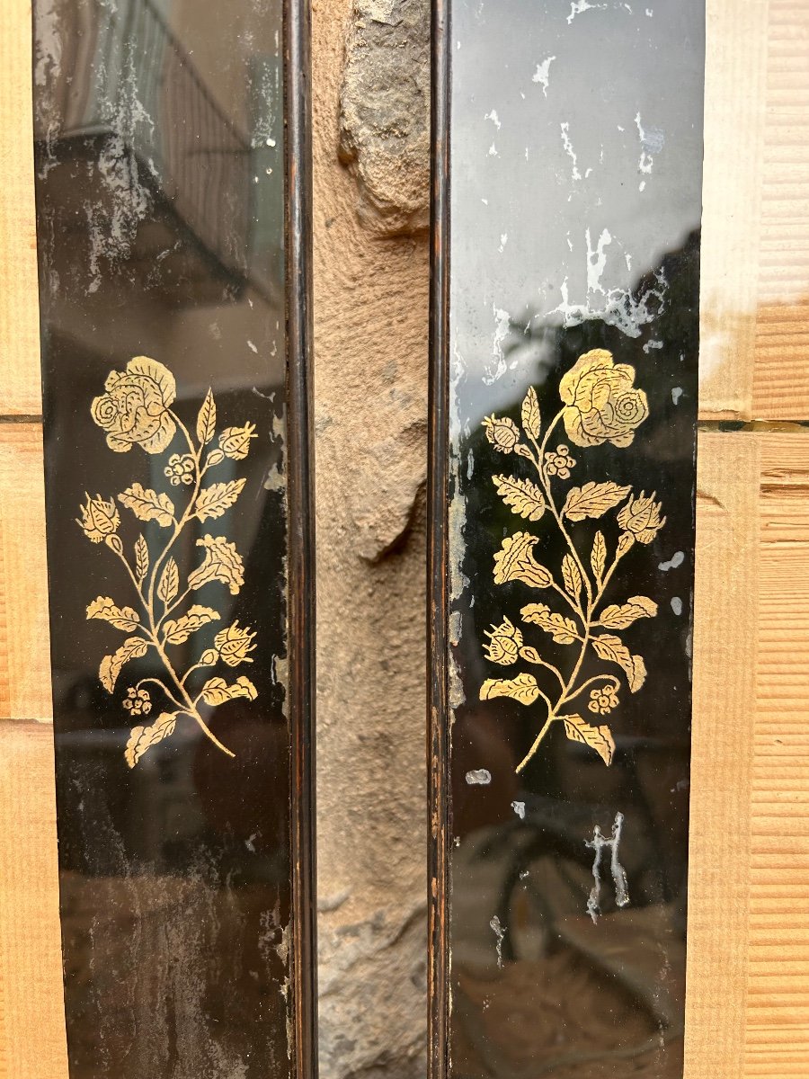 Pair Of Black Mercury Wood Frames, Charles X Period-photo-2