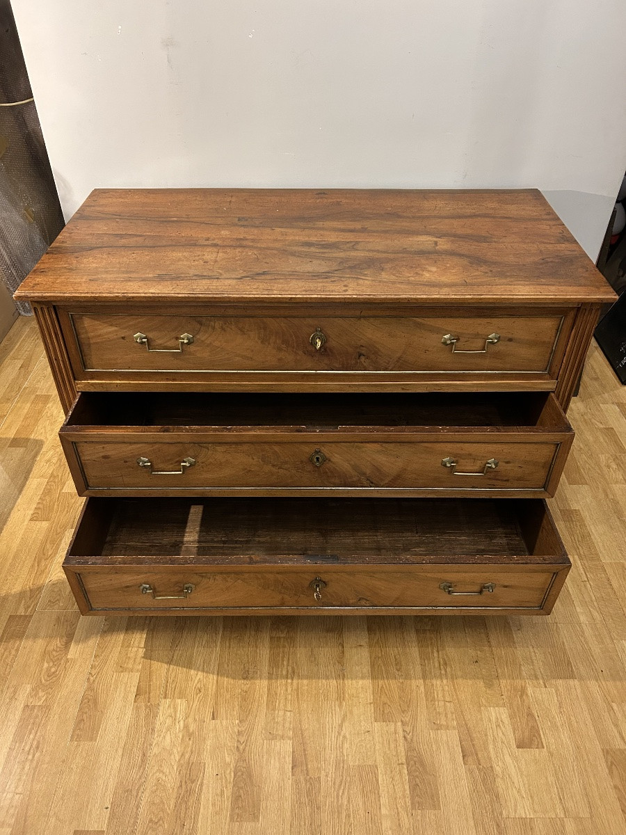 Louis XVI Period Chest Of Drawers - Walnut-photo-4
