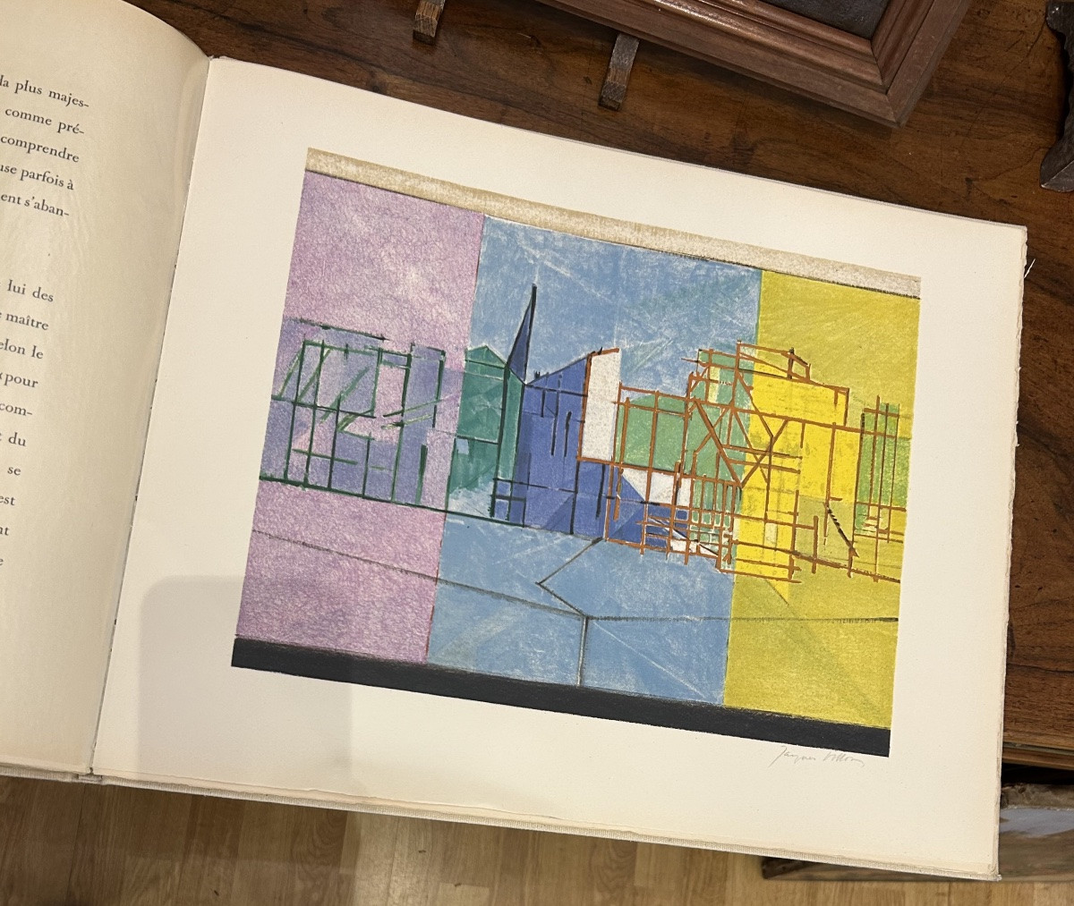 Porte folio JACQUES VILLON de 1960  par Lionel Venturi.  8 lithographies Editeur Mourlot-photo-2
