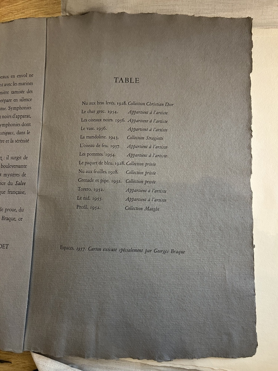 Georges Braque's Portfolio "espaces" By Andreverdet 1957 13 Prints Edition N:87/300-photo-3