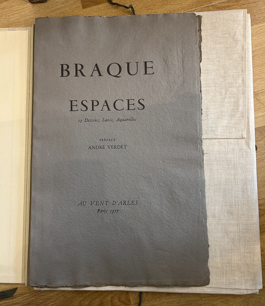 Georges Braque's Portfolio "espaces" By Andreverdet 1957 13 Prints Edition N:87/300-photo-4