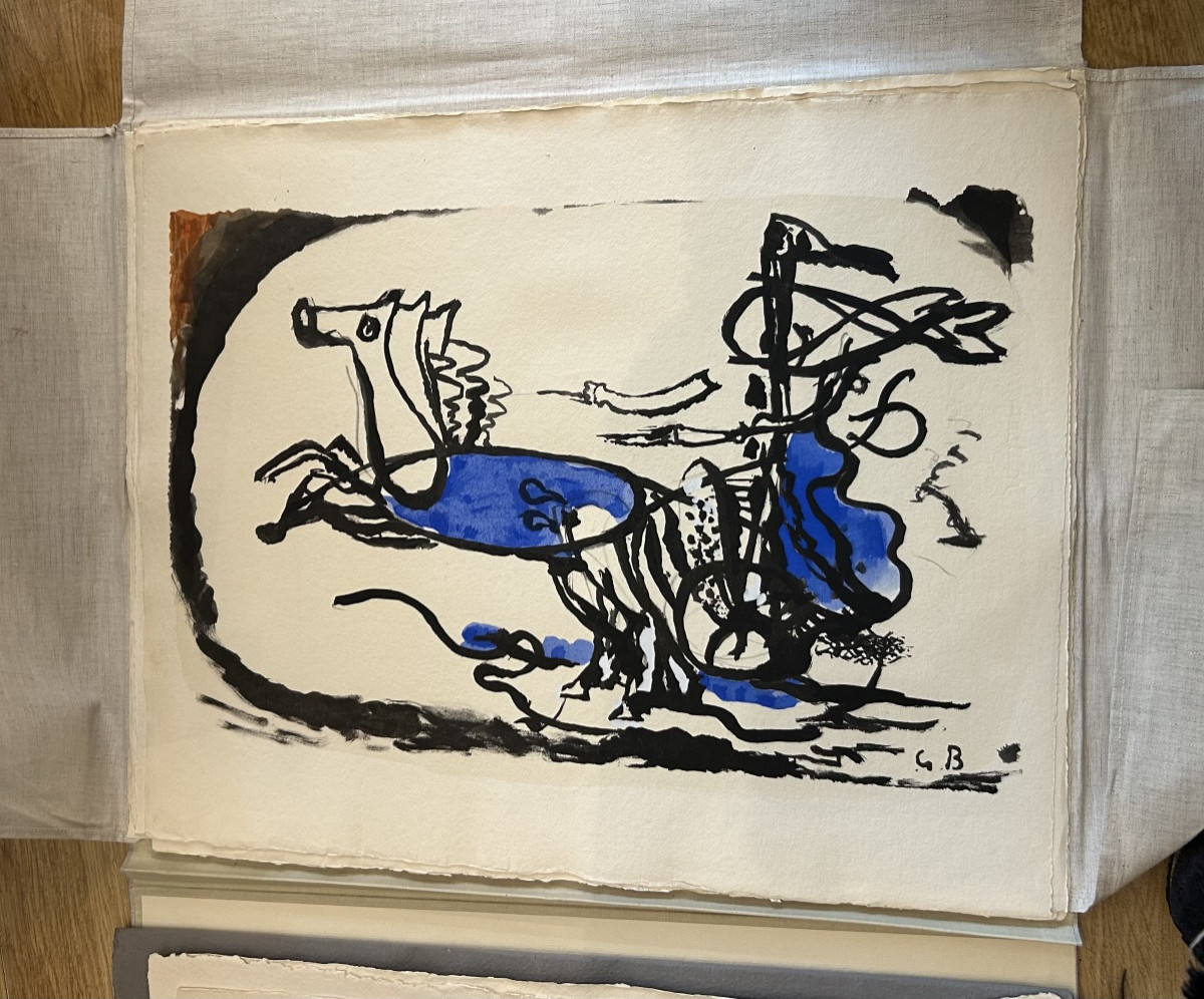 Georges Braque's Portfolio "espaces" By Andreverdet 1957 13 Prints Edition N:87/300-photo-6