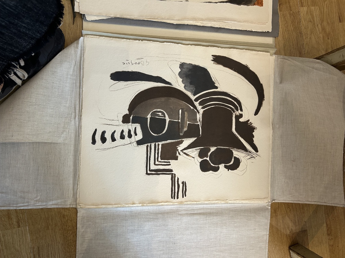 Georges Braque's Portfolio "espaces" By Andreverdet 1957 13 Prints Edition N:87/300-photo-7