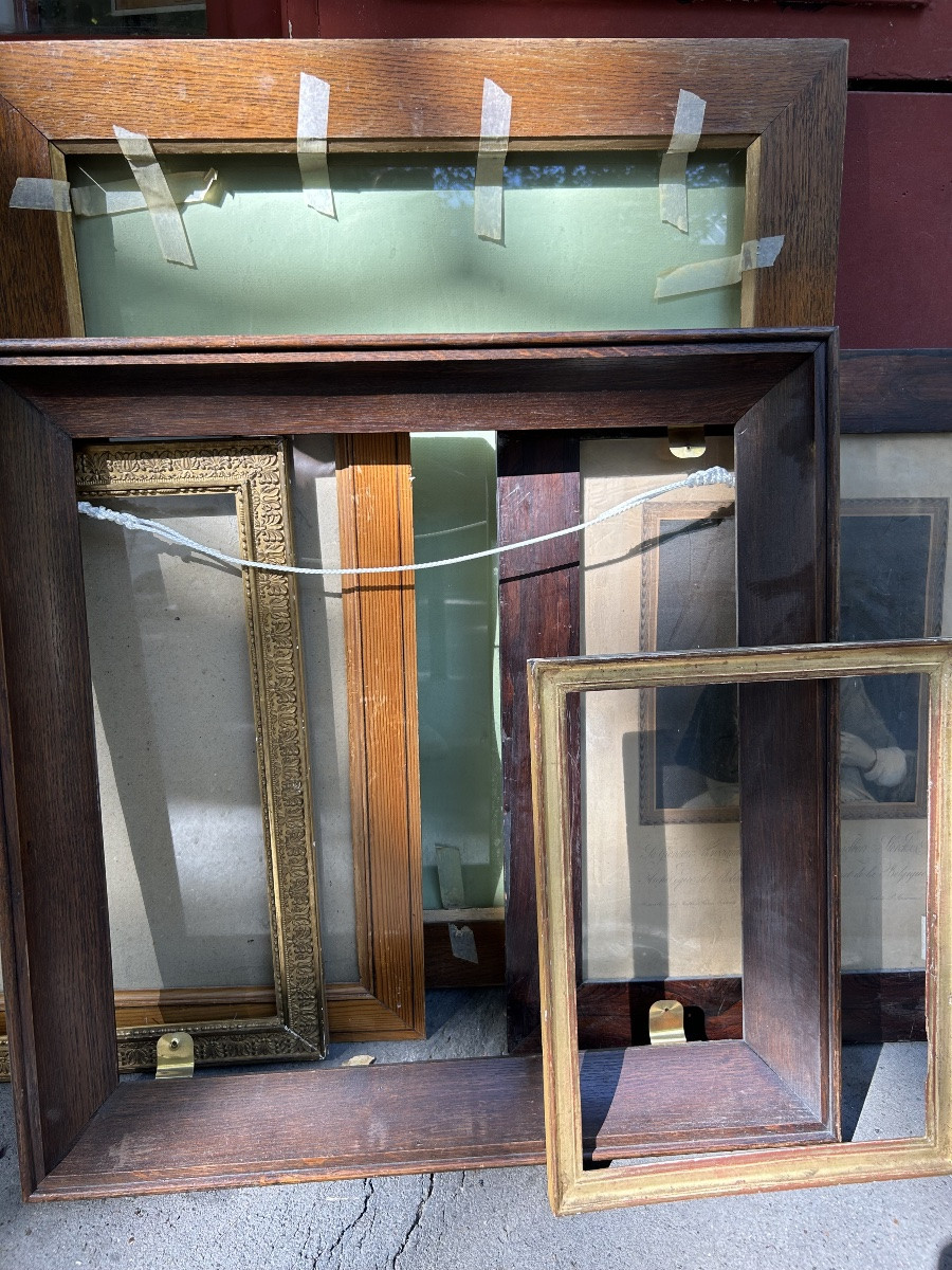Set Of 8 Wooden Frames - 20th Century -photo-3