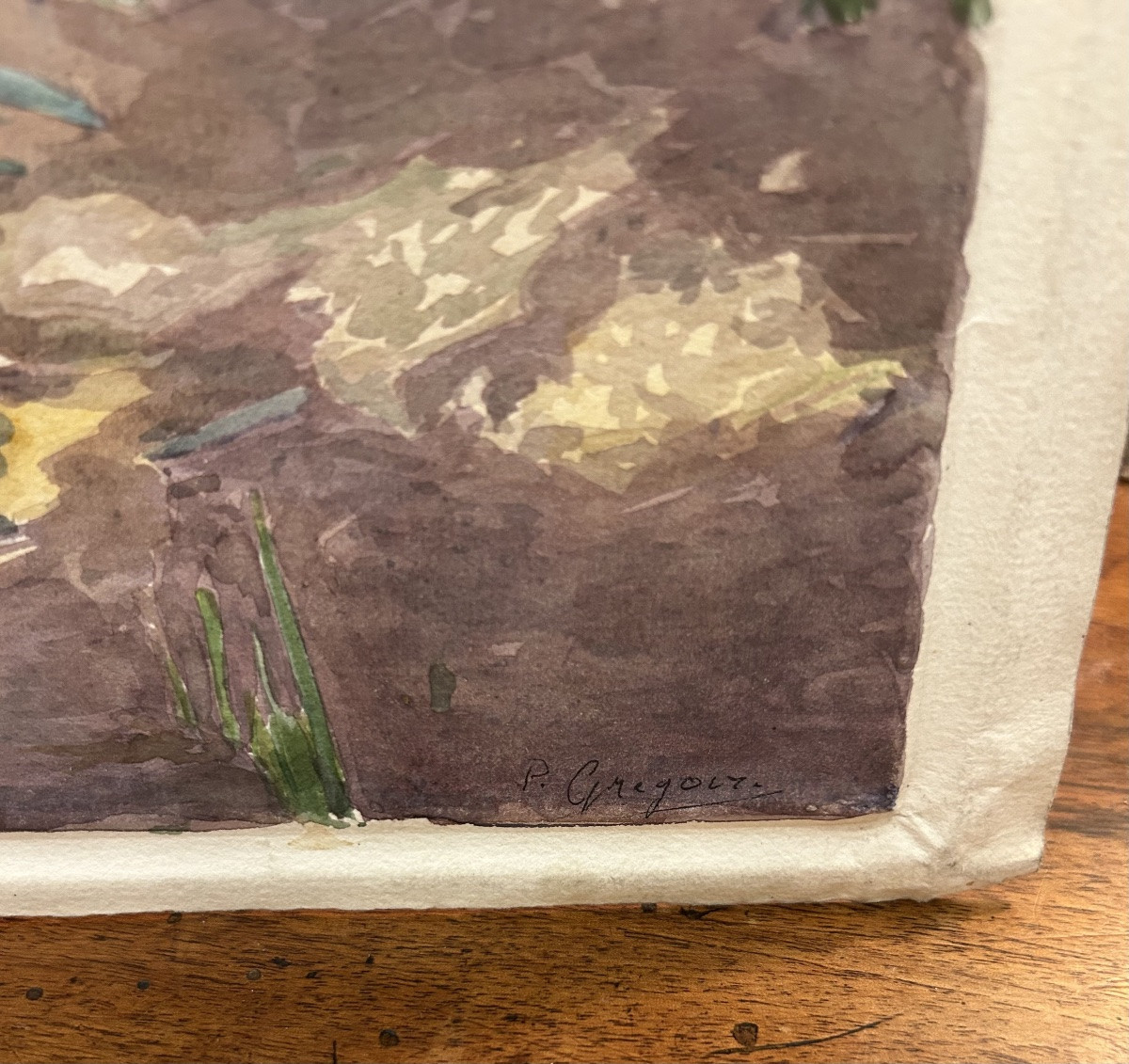 Watercolor French Painter Paul Grégoire 20th Century Landscape-photo-2