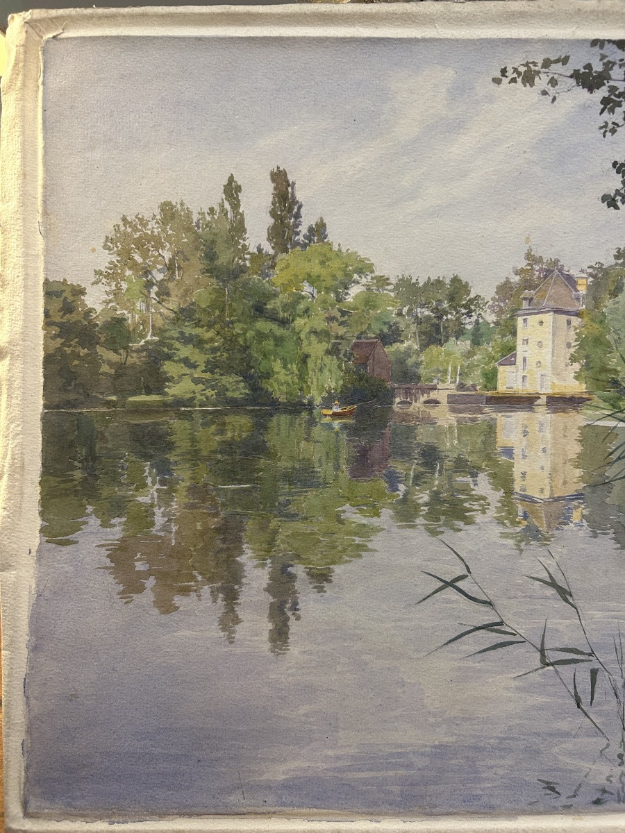 Watercolor French Painter Paul Grégoire 20th Century Landscape-photo-4