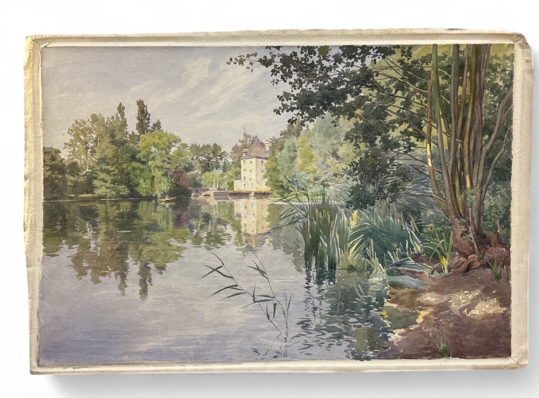 Watercolor French Painter Paul Grégoire 20th Century Landscape