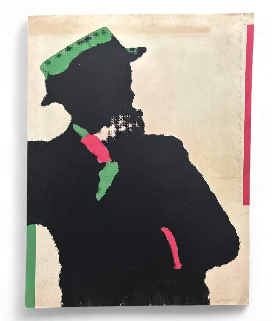 Roman Cieslewicz 20ème Lithographie affiche «  L’homme au chapeau »