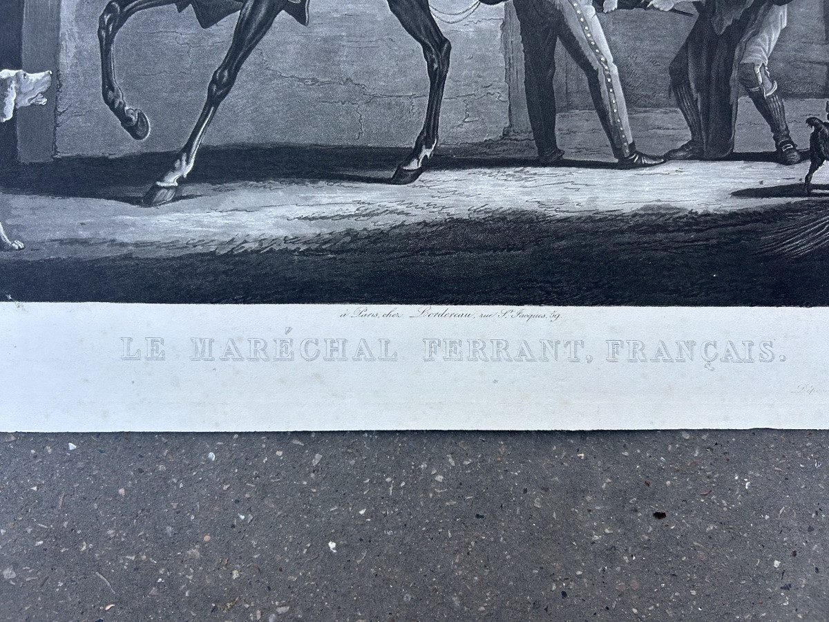 Carle Vernet - Print - "the French Farrier" - Engraved By Debucourt-photo-2