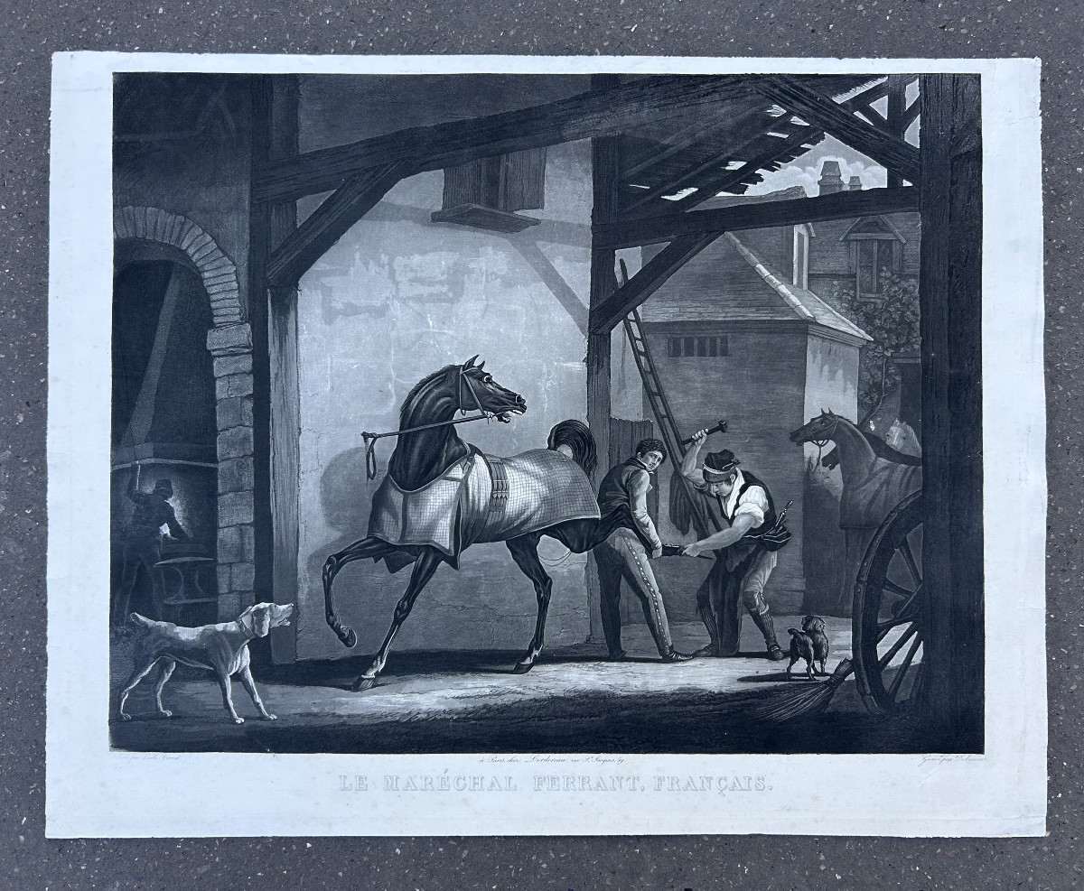 Carle Vernet - Print - "the French Farrier" - Engraved By Debucourt