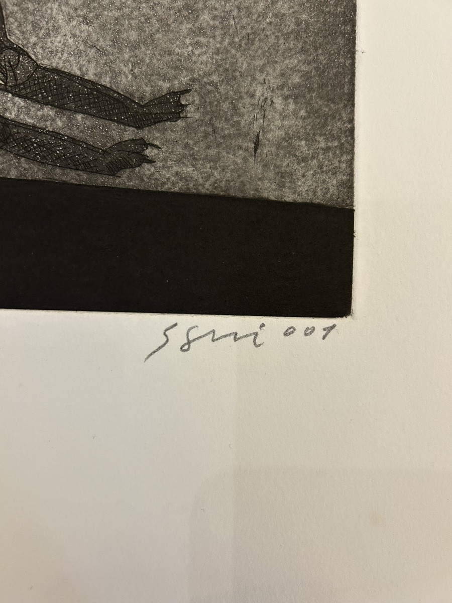 Antonio Segui - Etching - 20th - Untitled - 2001 - Signed And Numbered -photo-3