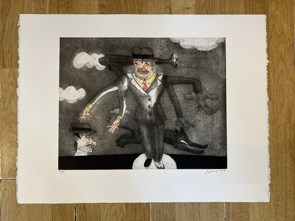 Antonio Segui - Etching - 20th - Untitled - 2001 - Signed And Numbered 