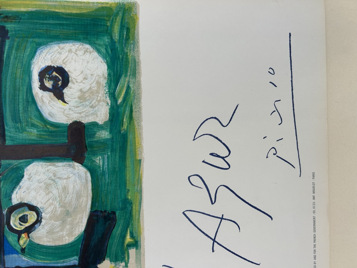 Picasso  XXeme- affiche lithographique « Côte d’Azur » 1962-photo-2