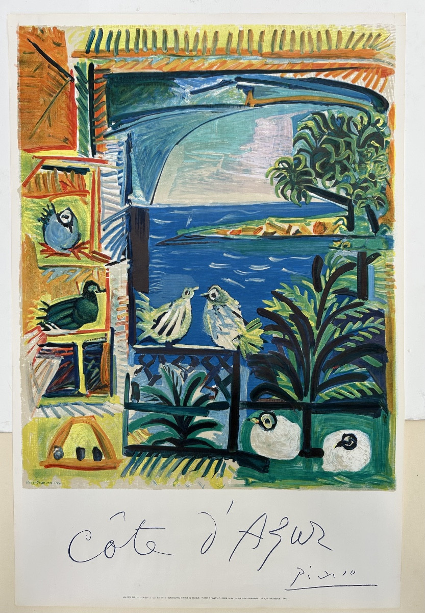 Picasso  XXeme- affiche lithographique « Côte d’Azur » 1962