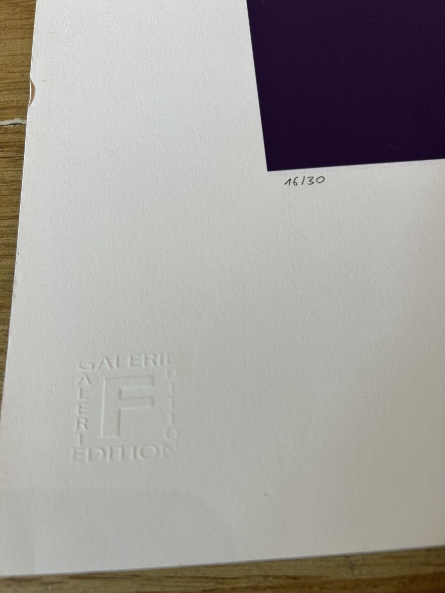 Geneviève Claisse - 20ème - lithographie Composition géométrique 2015-photo-3