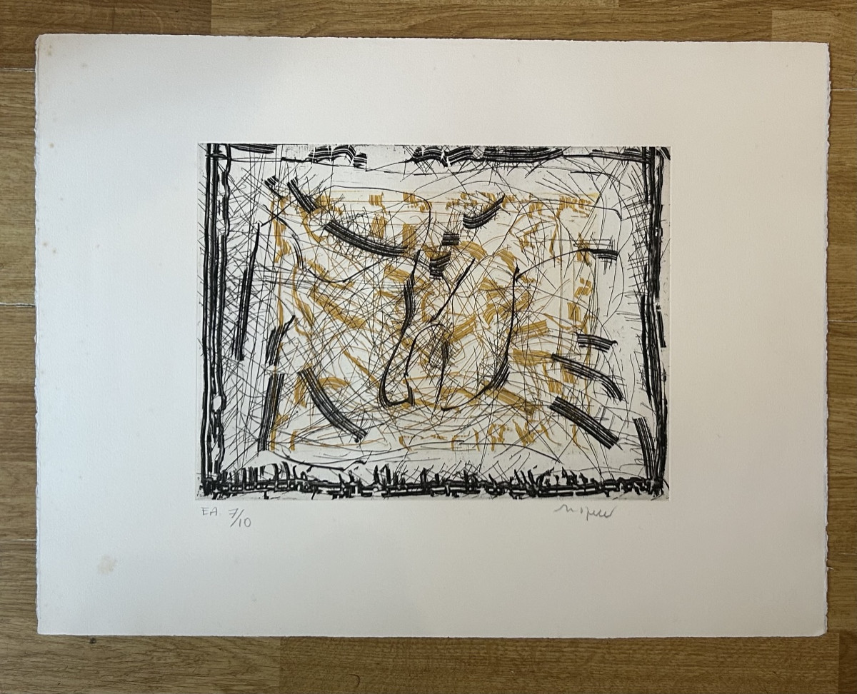 Jean-Paul Riopelle -20ème - lithographie Eau-forte - EA - papier Arches - signée - atelier Felt