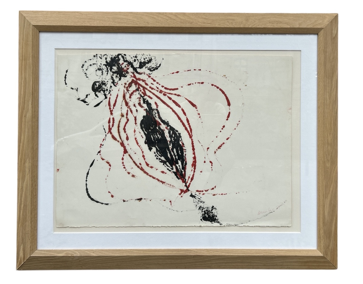 René Duvillier - 20th Century - Watercolor On Paper "enjoyment Of Space"