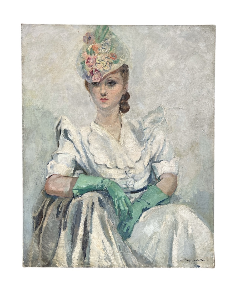 Lucienne Capdevielle - 20ème - portrait d’Yvonne Printemps - Huile sur toile