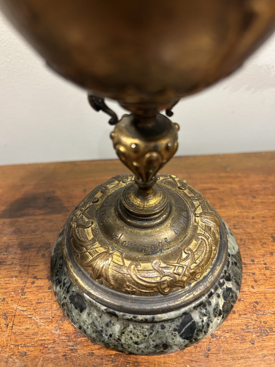 Paire de cassolettes en bronze à décor d’insectes du sculpteur Auguste Nicolas Cain 19ème-photo-3