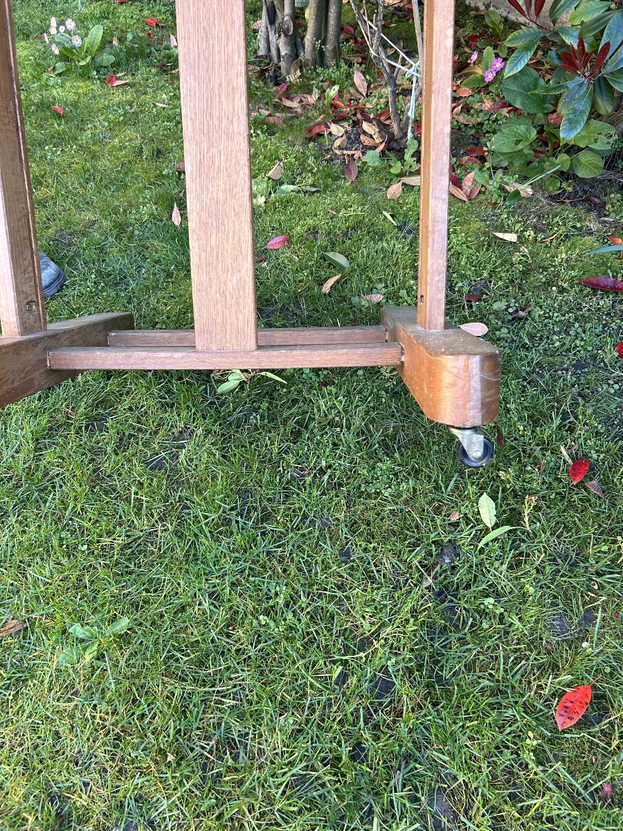 20th Century Solid Wood Rack And Pinion Painter's Easel -photo-3