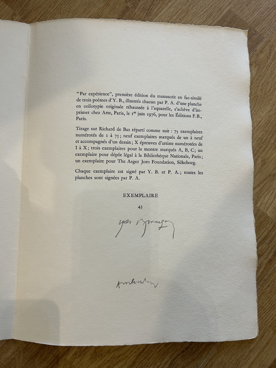 Yves Bonnefoy Portfolio. 3 Lithographs By Pierre Alechinsky. Published 1976. First Edition-photo-1