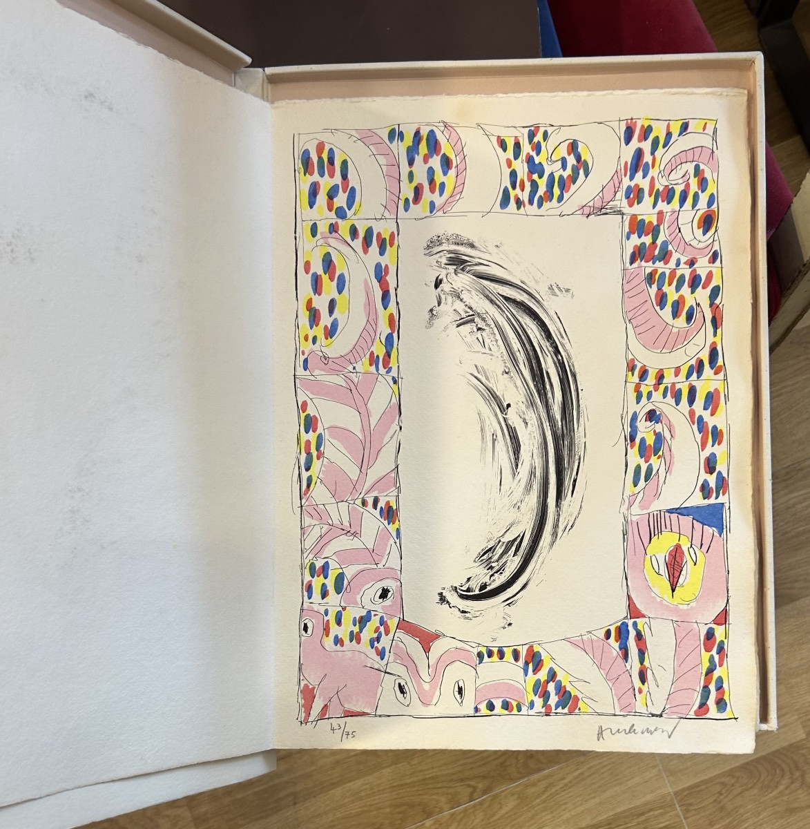 Yves Bonnefoy Portfolio. 3 Lithographs By Pierre Alechinsky. Published 1976. First Edition-photo-5