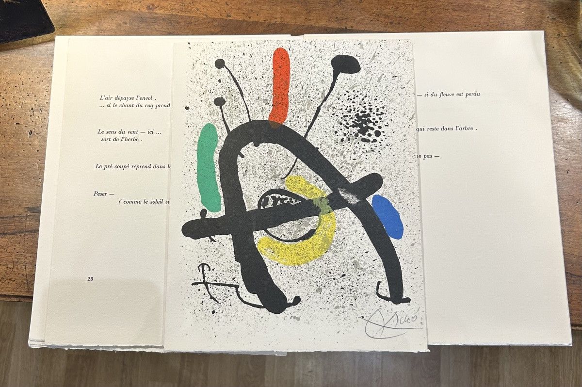 Philippe Denis – Cahier d’Ombres, Maeght 1971 – 3 Lithographies originales signées de Joan Miró-photo-1