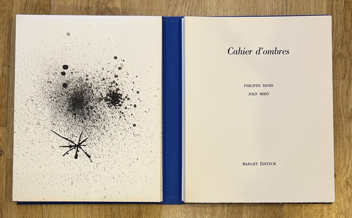 Philippe Denis – Cahier d’Ombres, Maeght 1971 – 3 Lithographies originales signées de Joan Miró
