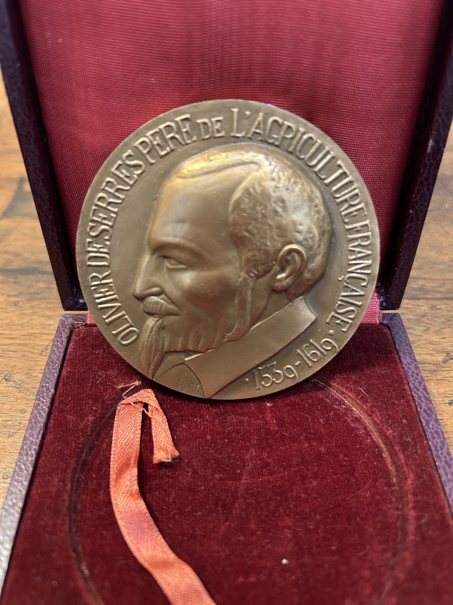 Médailles françaises anciennes / bronze – O. de Serres, Club Alpin Français, Crédit Français -photo-2