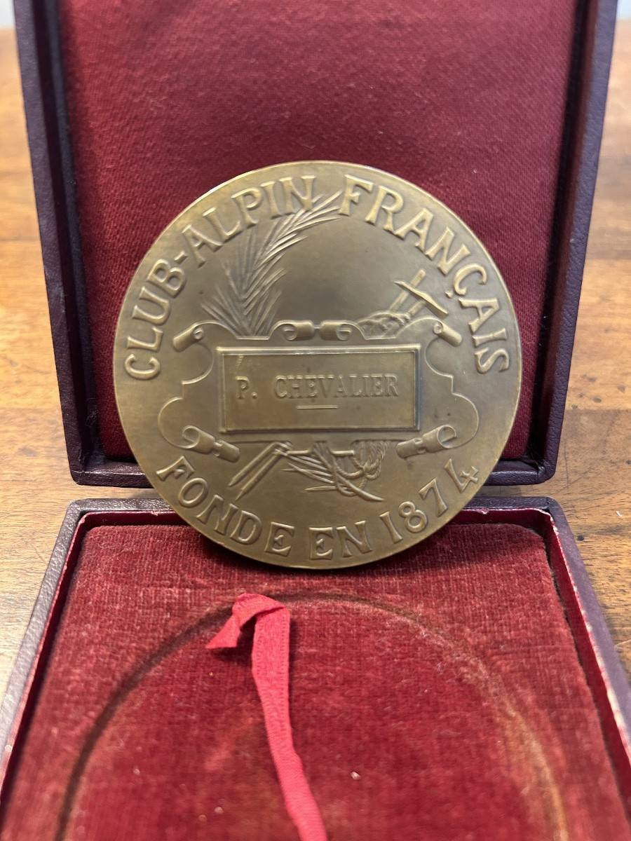 Médailles françaises anciennes / bronze – O. de Serres, Club Alpin Français, Crédit Français -photo-2