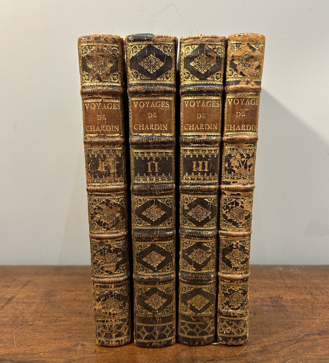 Chardin, Voyages Perse, Amsterdam 1735, 4 Vols., Complete With Folding Maps And Plates