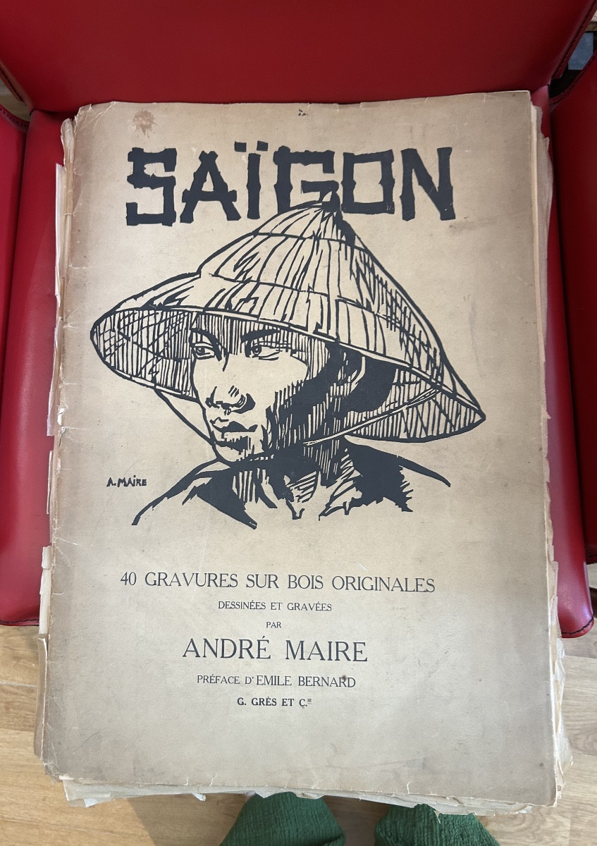 André Maire SAIGON 1930 portfolio 39 gravures sur bois originales G. Grès & Cie n°82/300