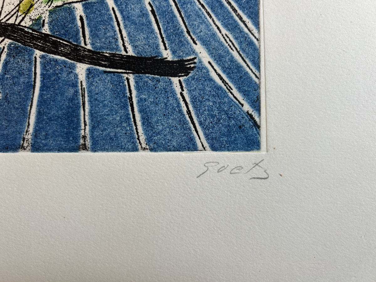 Henri Goetz (1909-1989) - Original Etching In Colors, Signed And Numbered 44/50-photo-3