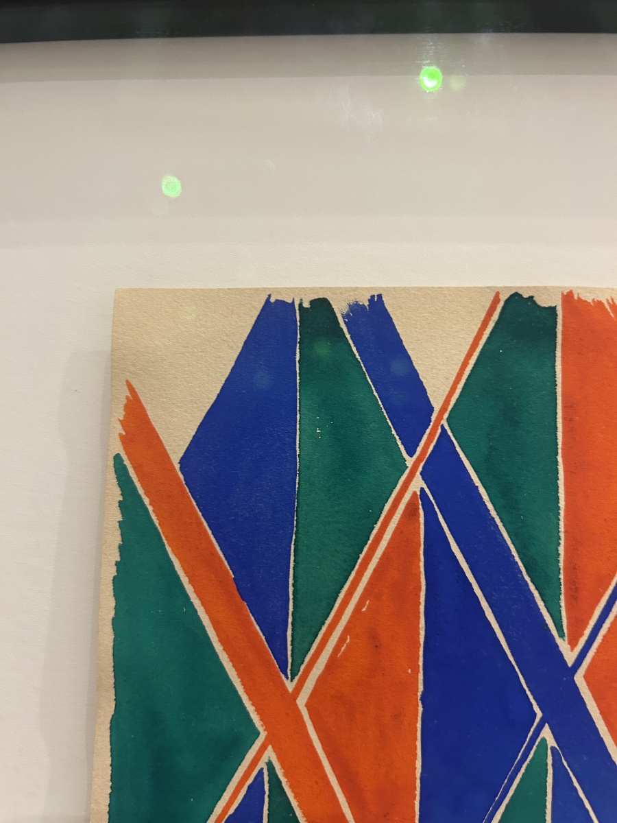 Sonia Delaunay (1885–1979), Original Gouache, Textile Design By Robert Perrier, Studio Stamp-photo-4
