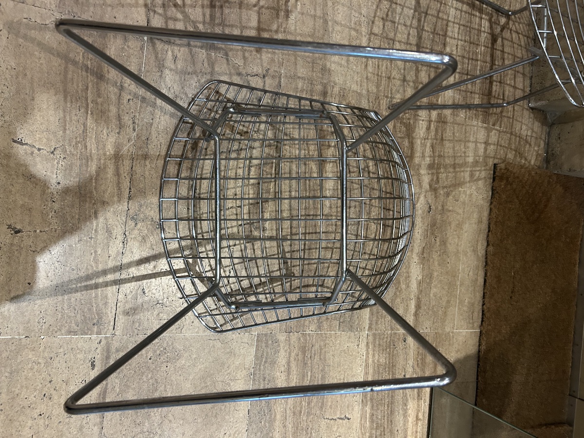 Suite de 8 chaises Harry Bertoia modèle 420 – Knoll International – Design années 1950-photo-3
