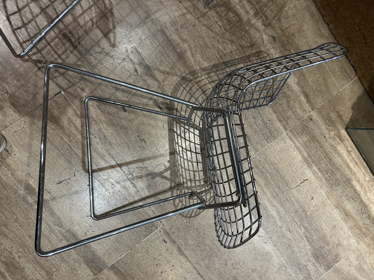 Suite de 8 chaises Harry Bertoia modèle 420 – Knoll International – Design années 1950-photo-2