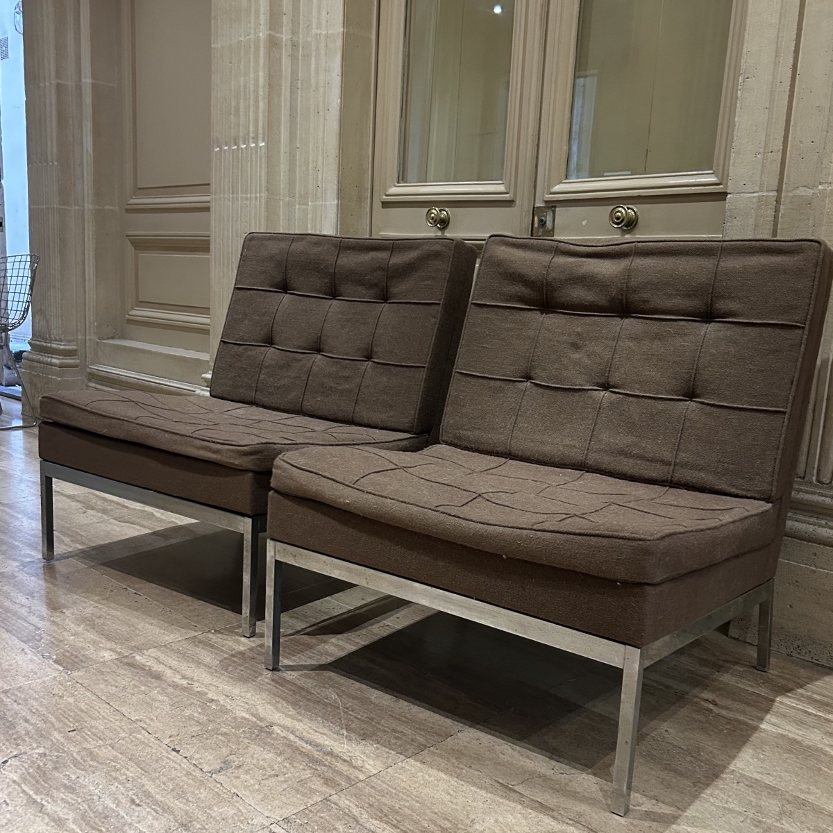 Florence Knoll – Pair Of Parallel Bar Armchairs, Model 51 – Knoll International-photo-3
