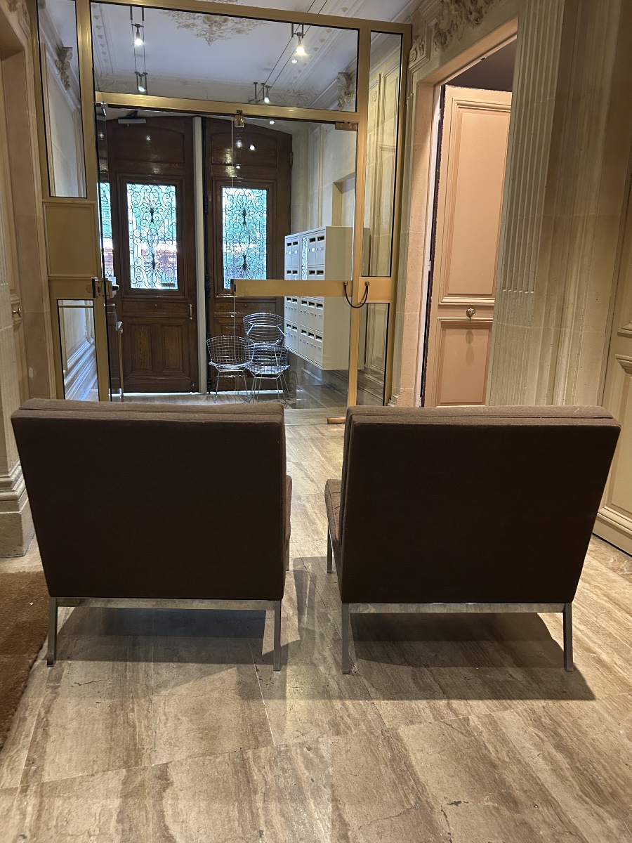 Florence Knoll – Pair Of Parallel Bar Armchairs, Model 51 – Knoll International-photo-4
