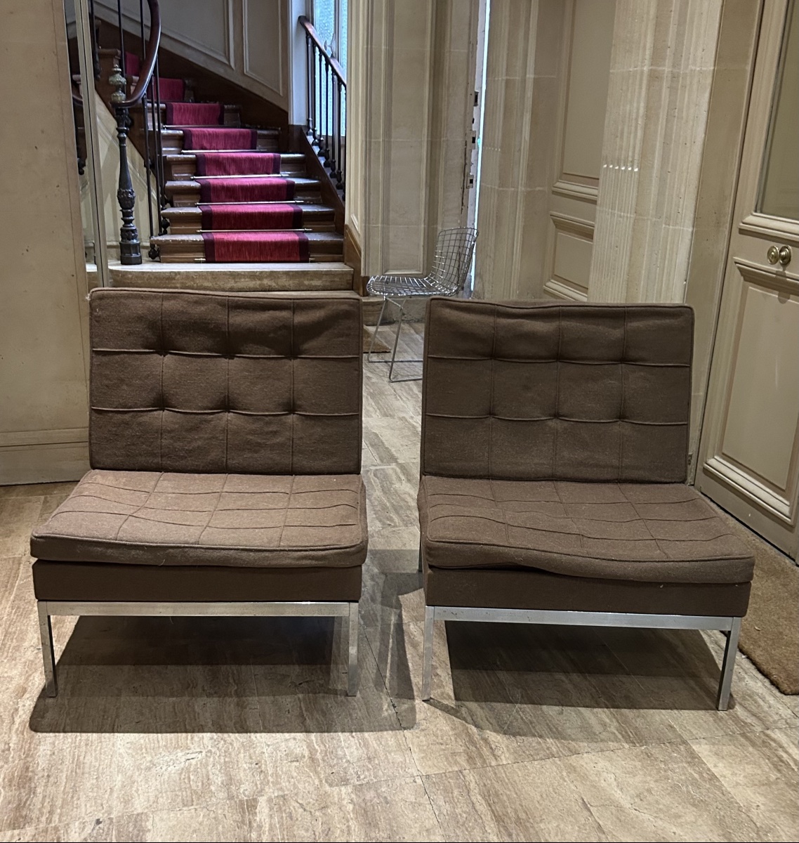 Florence Knoll – Pair Of Parallel Bar Armchairs, Model 51 – Knoll International
