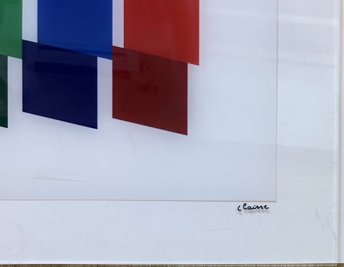 GENEVIÈVE CLAISSE (1935-2018) – Composition géométrique – Sérigraphie sur plexiglas – 12/30-photo-2