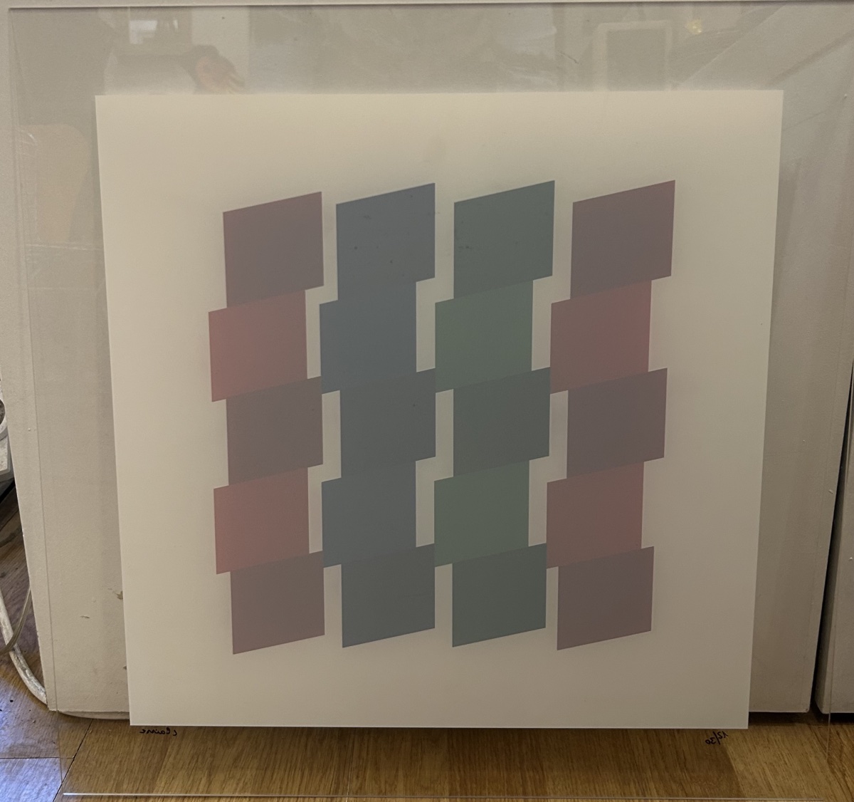GENEVIÈVE CLAISSE (1935-2018) – Composition géométrique – Sérigraphie sur plexiglas – 12/30-photo-4