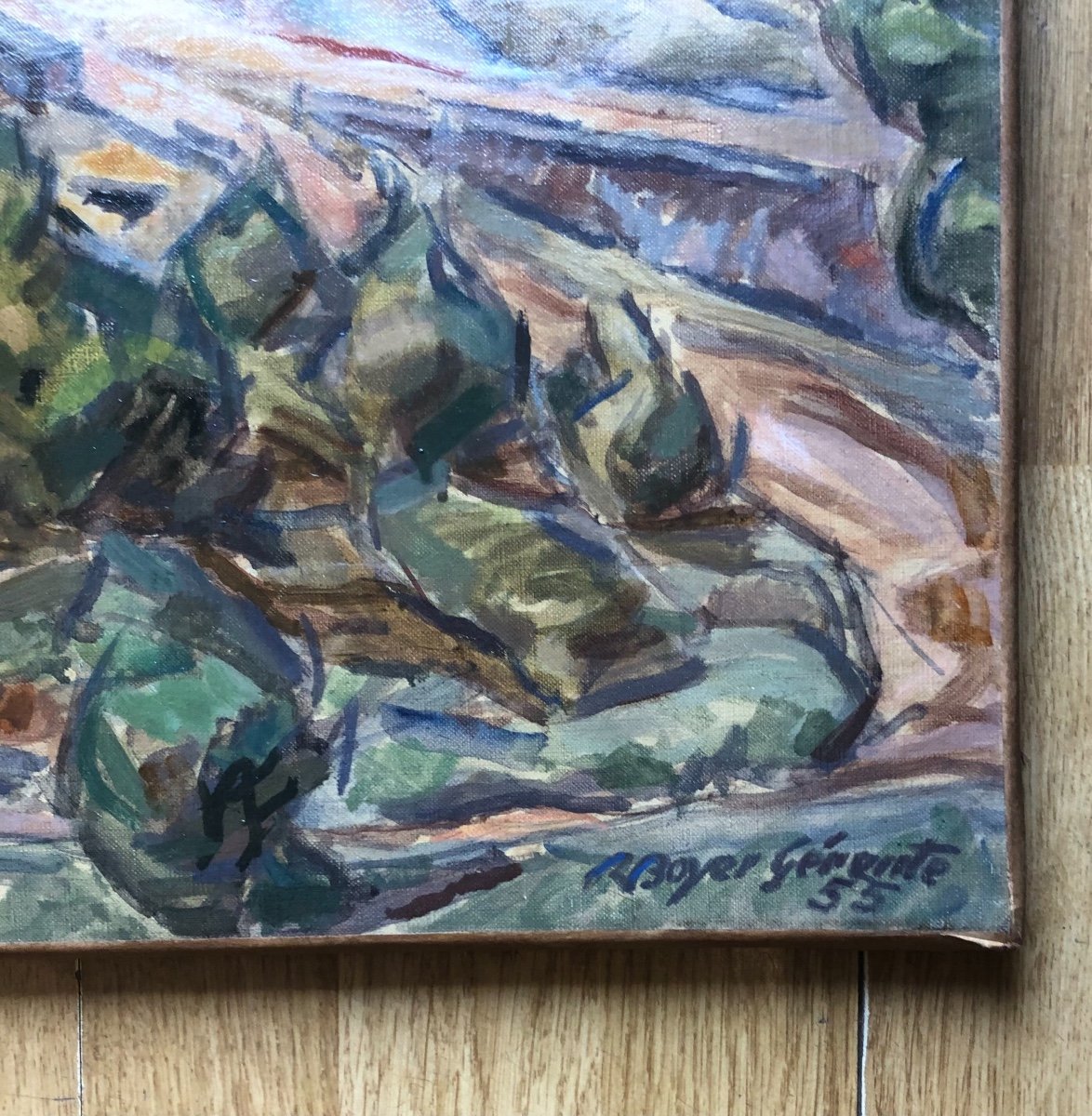 Oil On Canvas "the Sainte Victoire Mountain" 1955-photo-4